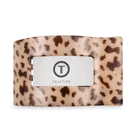 Teleties Hair Clip - Flat Rectangle Large Blonde Tortoise