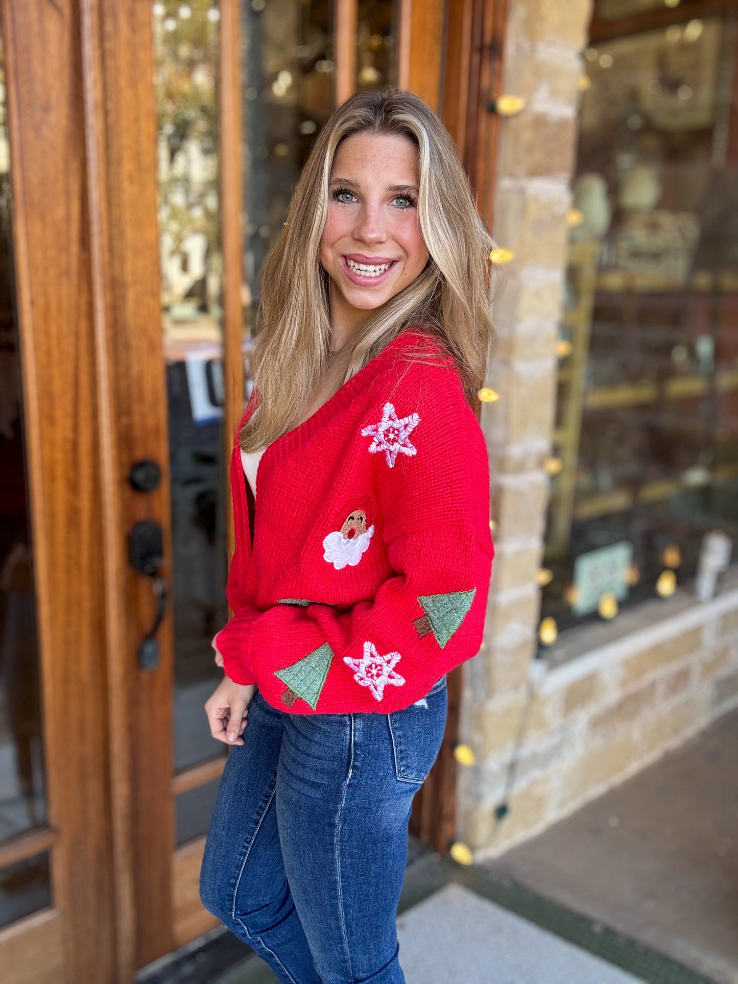 Christmas Themed Knitted Cardigan