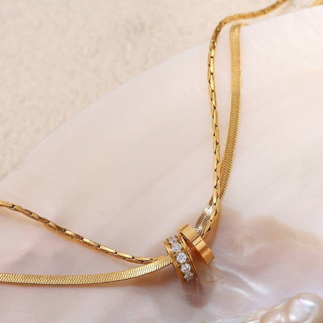 Necklace - 18K Stainless Steel Charm