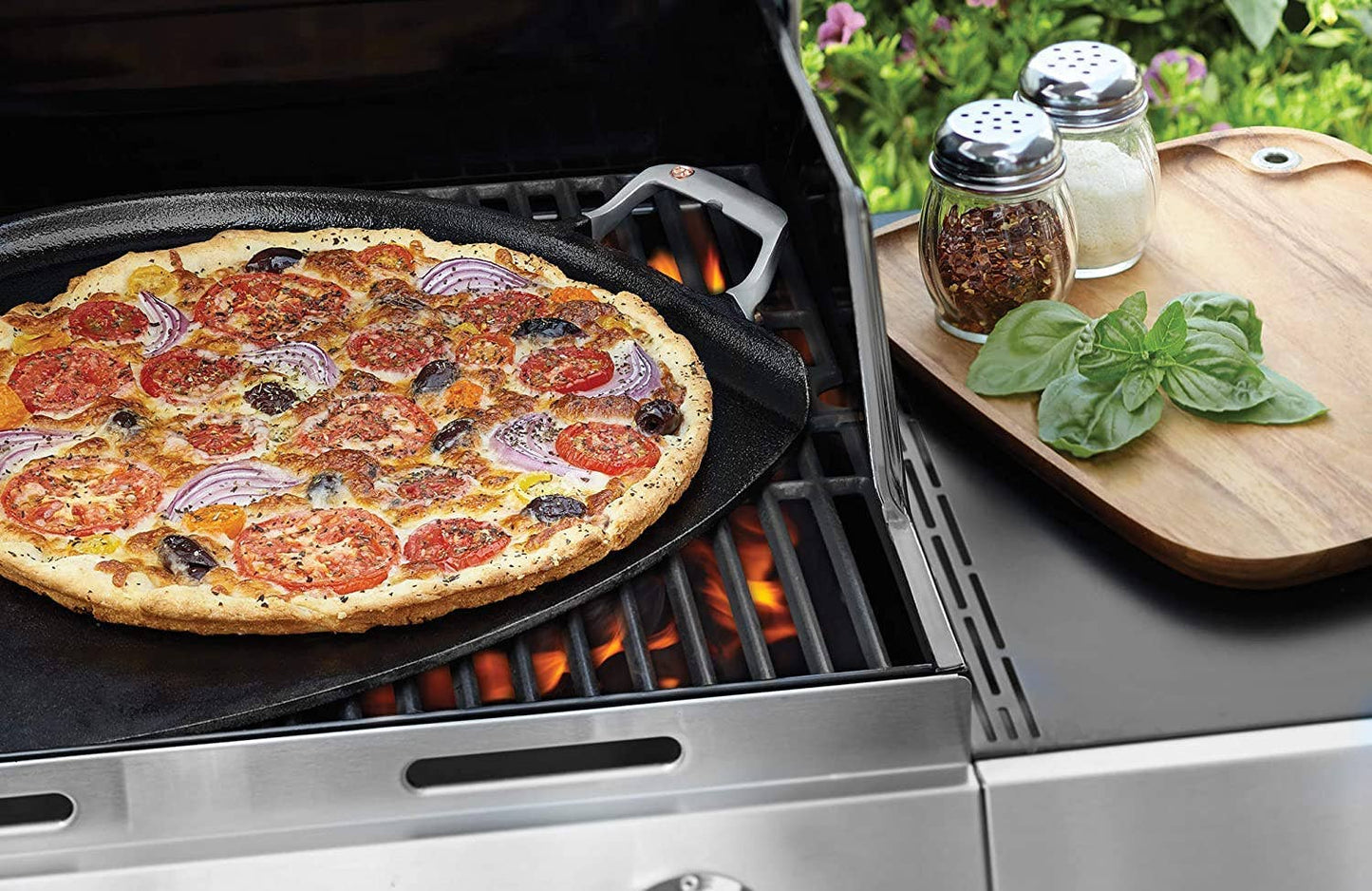 Home and Garden | Outset Cast Iron Pizza Iron, Preseasoned, 20. 5" x 15"