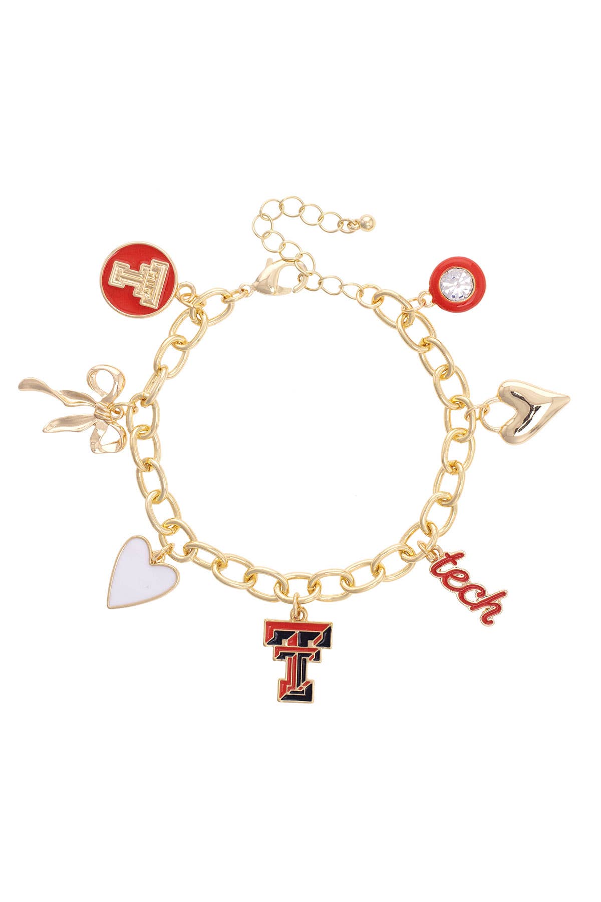 Bracelet - Texas Tech Red Raiders Enamel Icons Charm