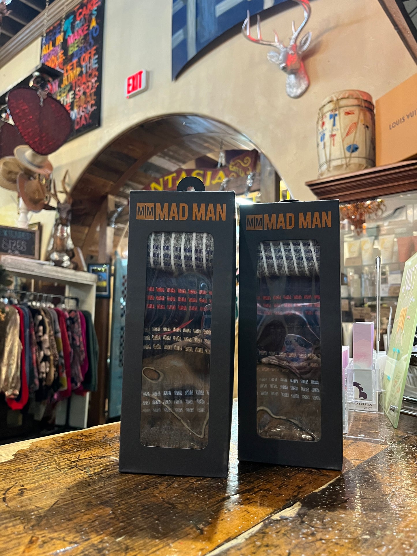 Socks | Mens Dashed Boxed Socks