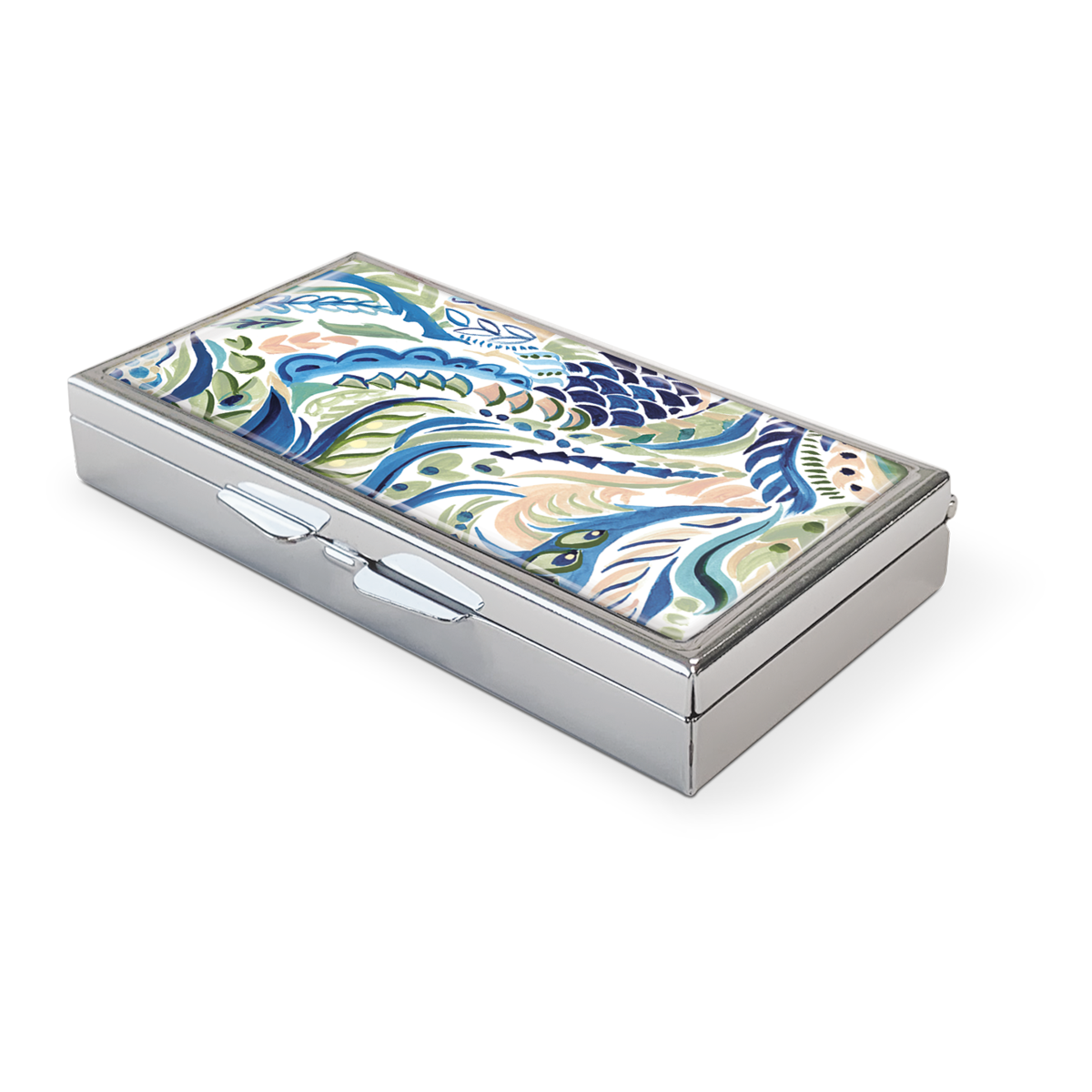 Health and Beauty | Pill Box Punch Studio Azure Peacock
