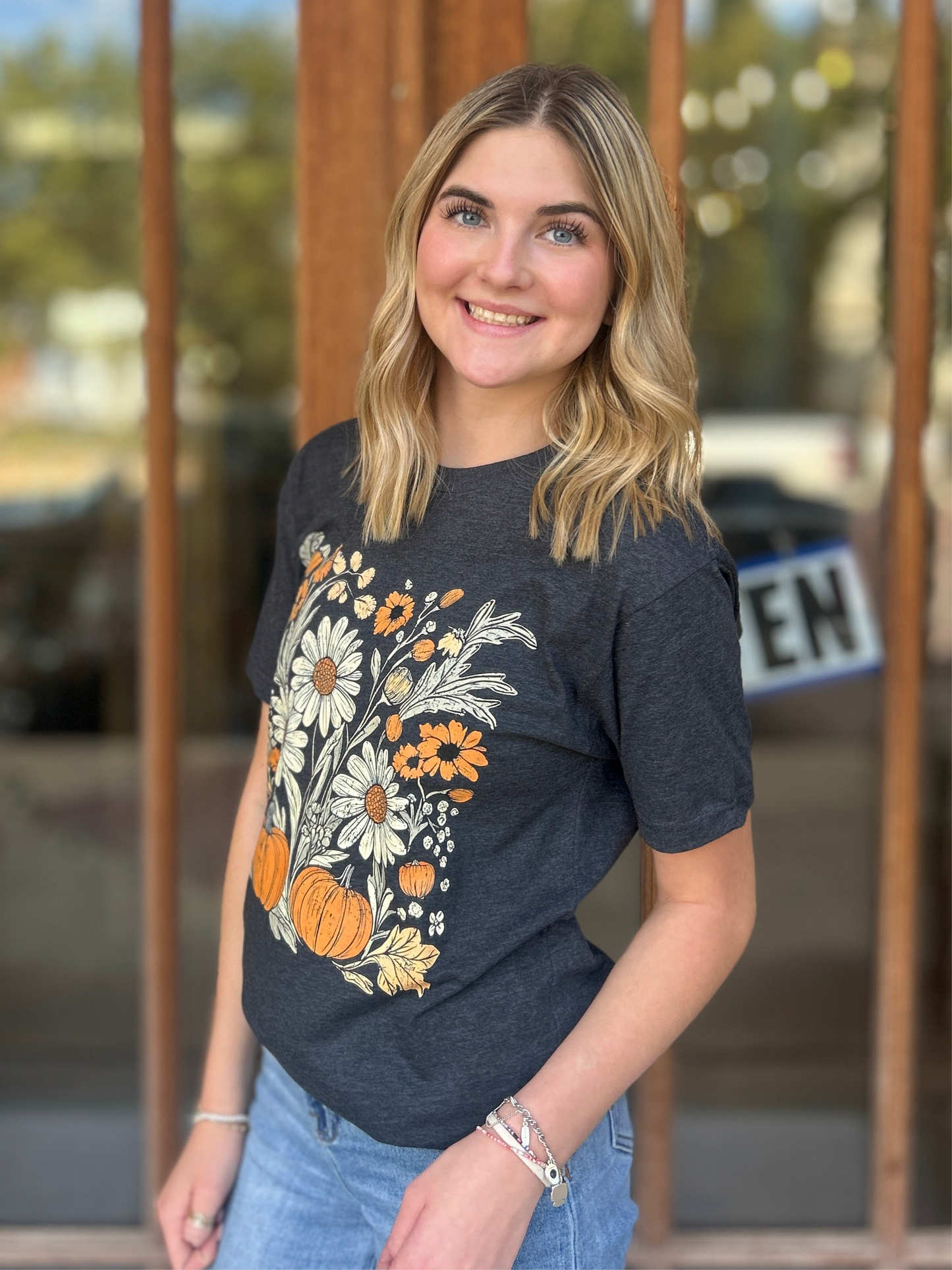 Tops | Graphic Tee Retro Boho Floral