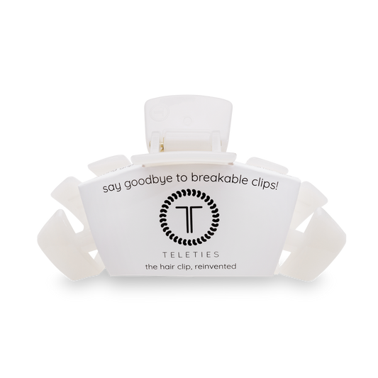 Teleties Hair Clip - Classic Large Coconut White