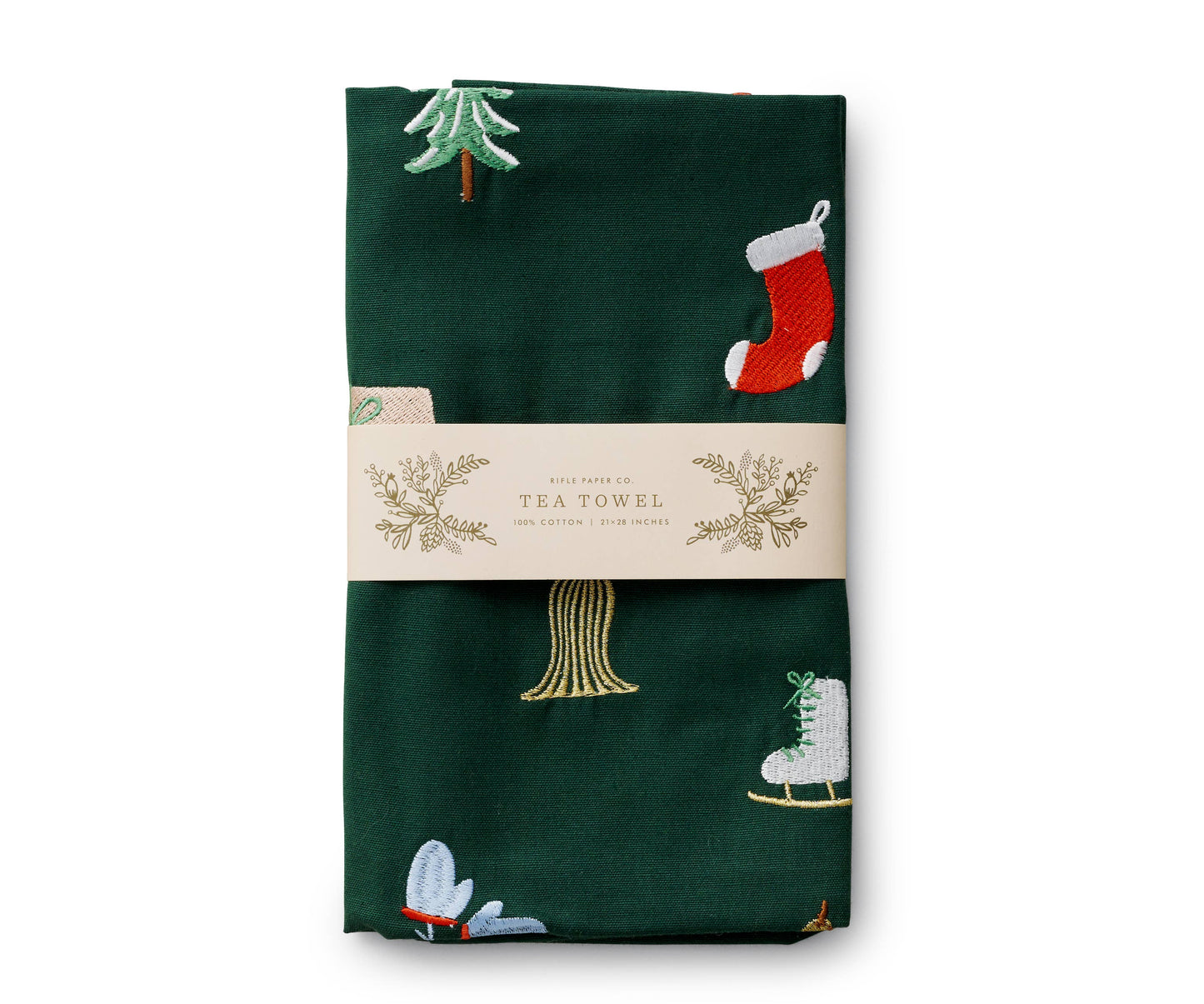 Kitchen | Tea Towels Signs of the Season Embroidered