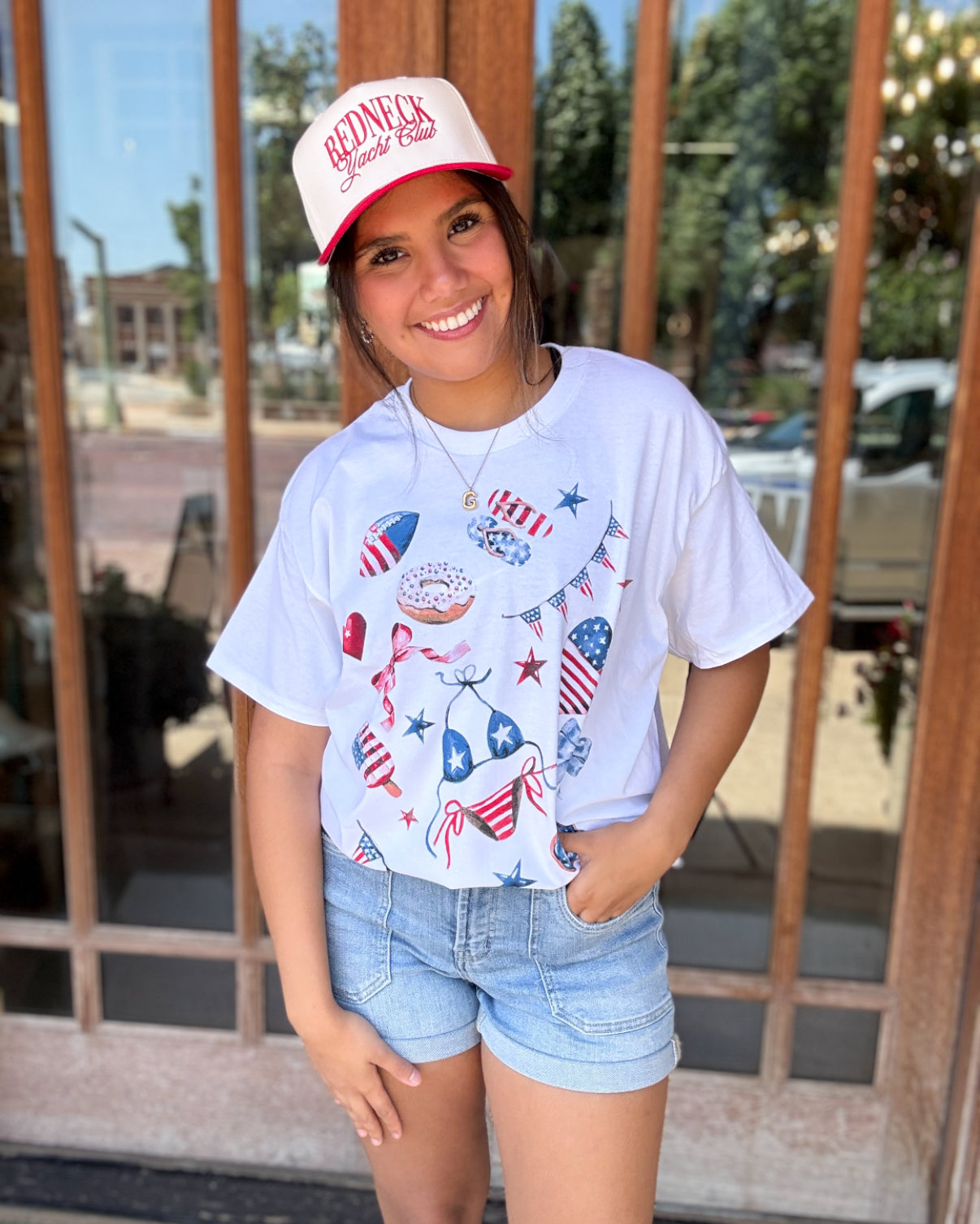 Tops | Tee White Party In The USA