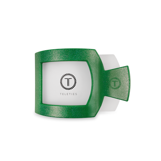 Square Flat Hair Clip | Medium | Shamrock Shimmer