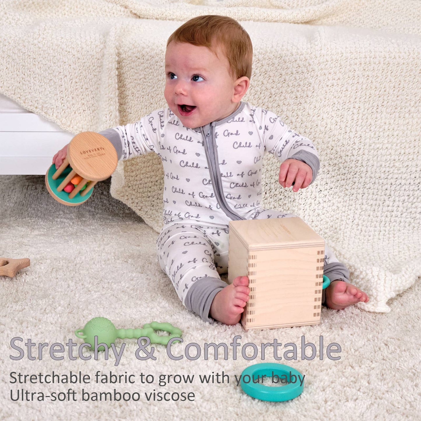 Child Of God Baby Bamboo Pajamas 0-3 Months