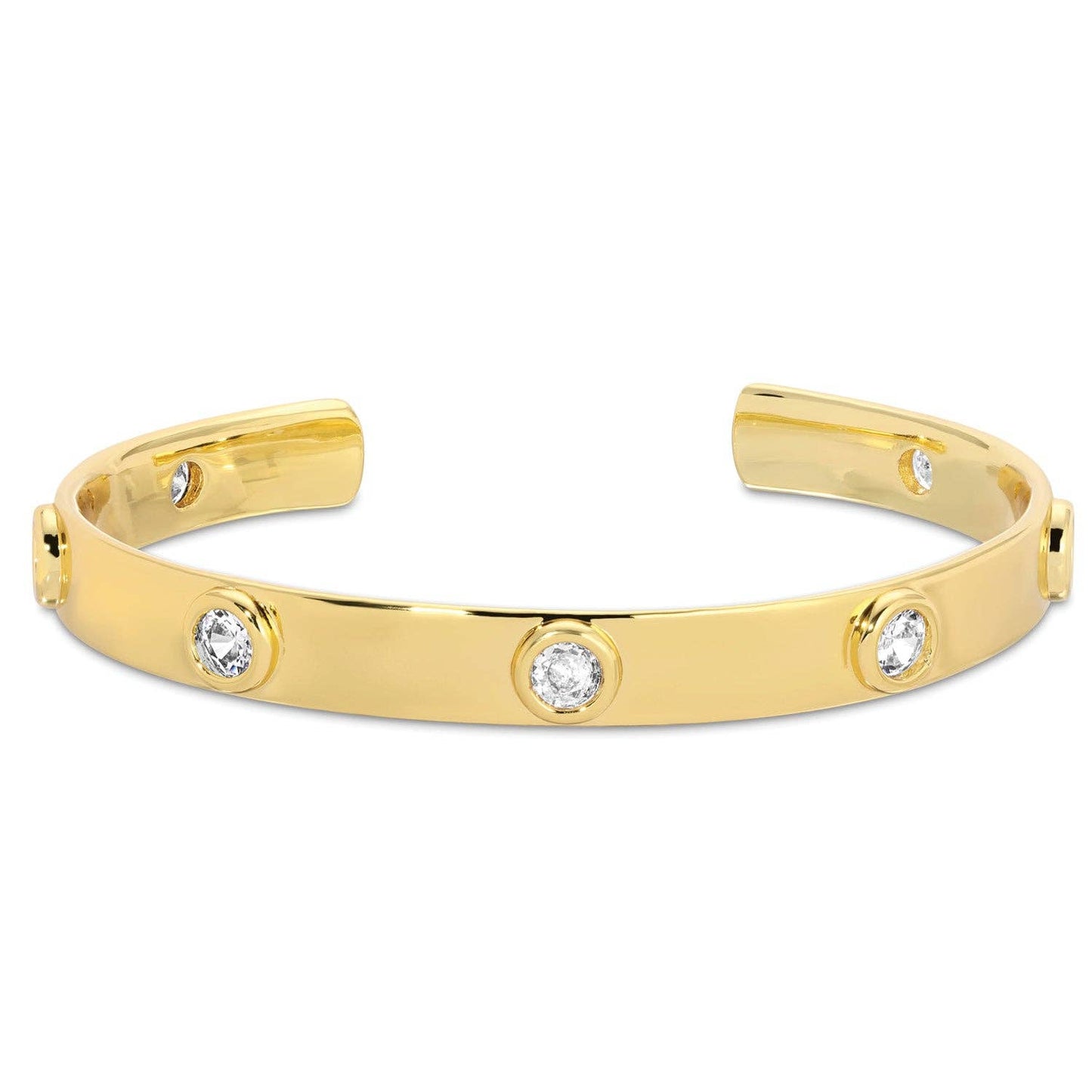 Bracelet | Gold Cubic Zirconia Cuff Bracelet