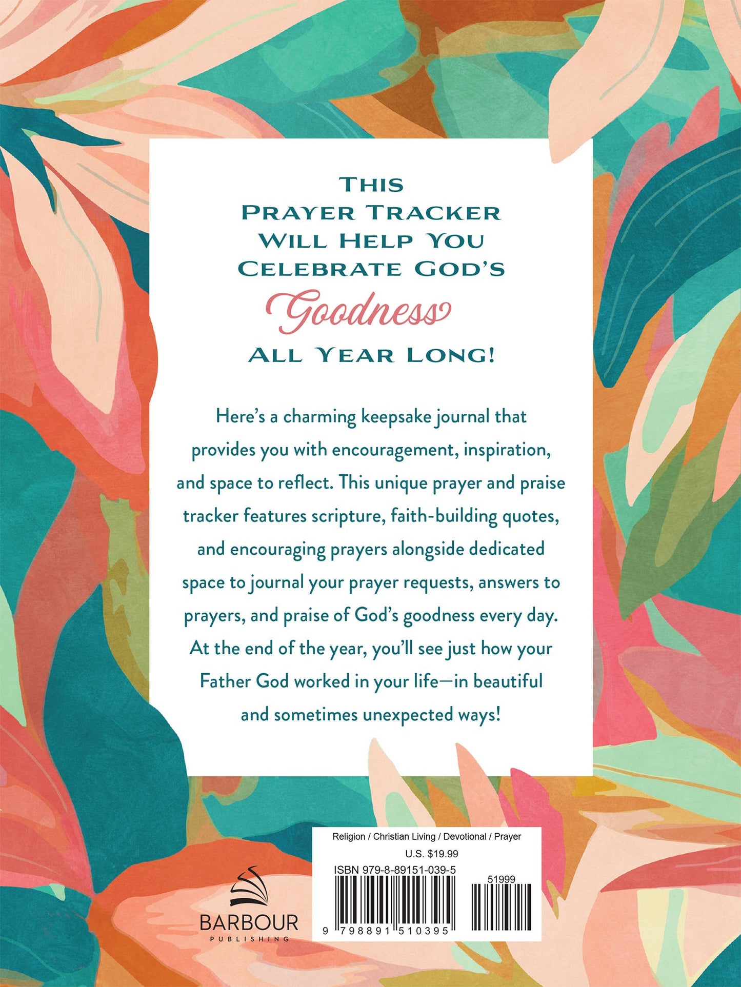 Book - A Year of God's Goodness A Prayer & Praise Tracker for Women