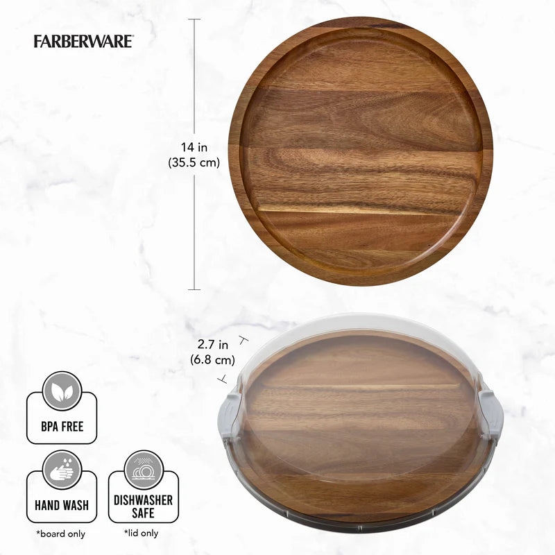 Housewares | Farberware Build-A-Board Cutting Board with Clear Locking Lid, 14 IN Round