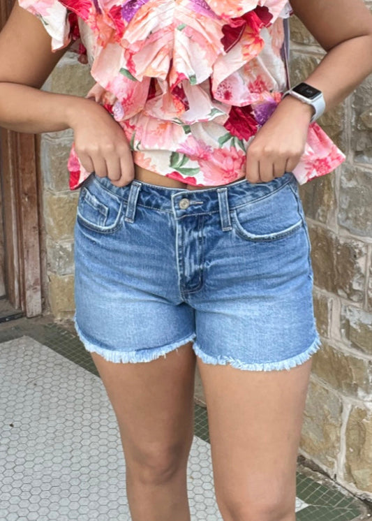 Bottoms | Vervet Shorts Rebecca High Rise Raw Hem