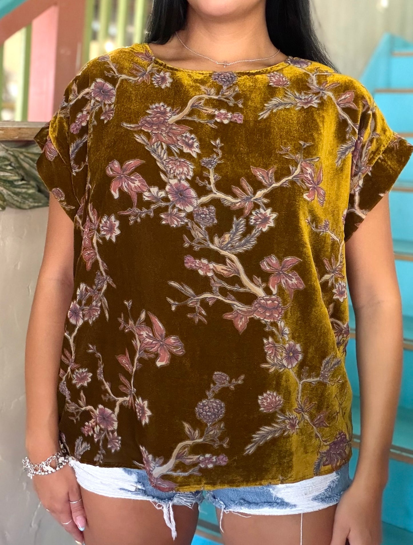 Blouse - Golden Vine Velvet
