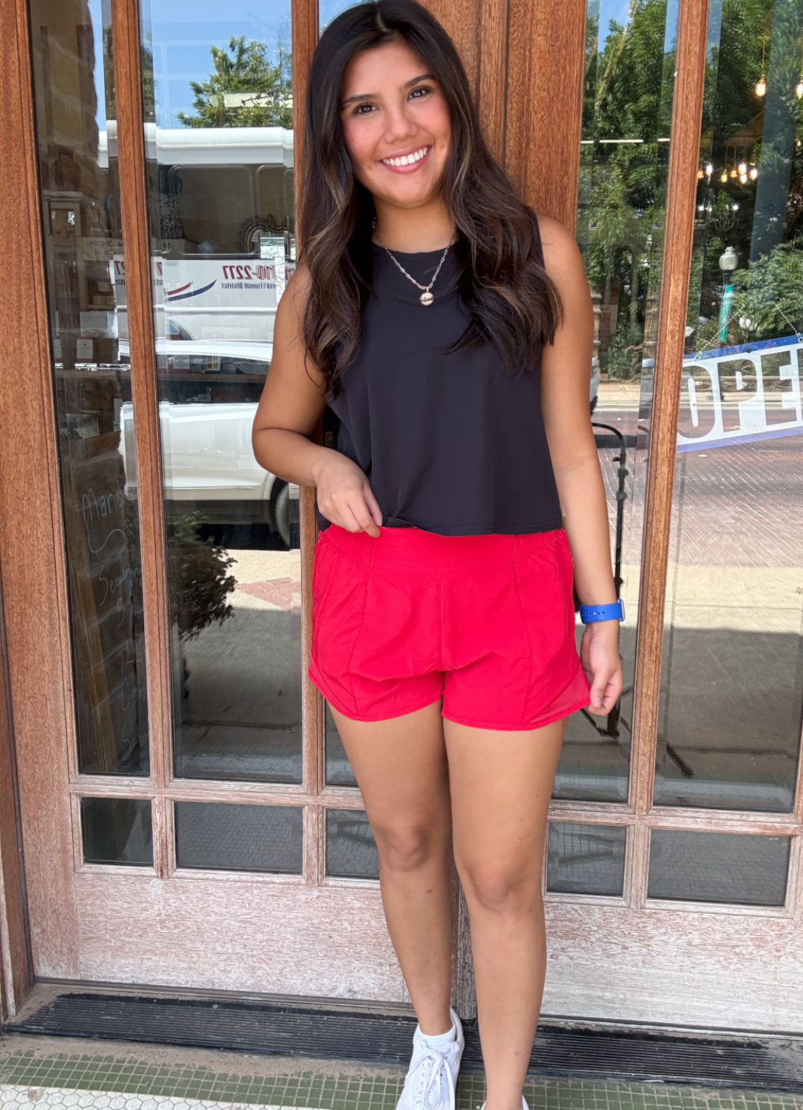 Athleisure | Shorts Red 3 IN Stretch Woven Exercise