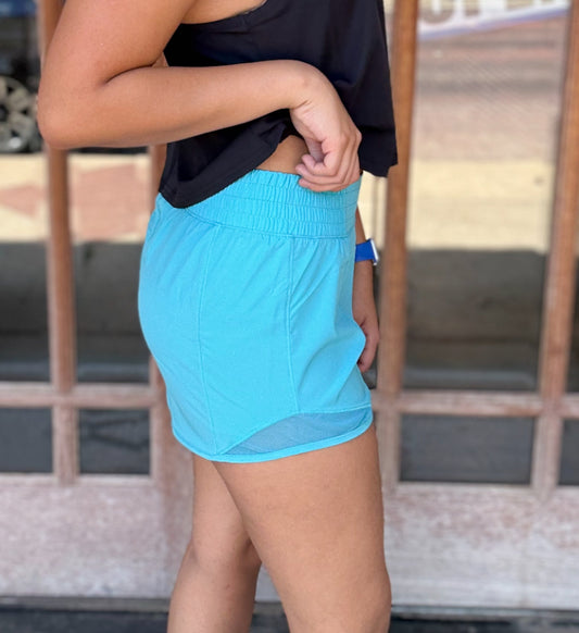Athleisure | Shorts Stretch Highlight Blue 3 inch Length