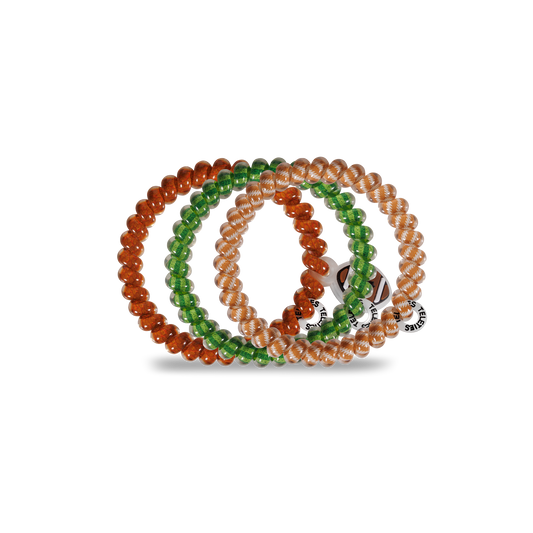 Spiral Hair Coils | Small | Football Hair Ties