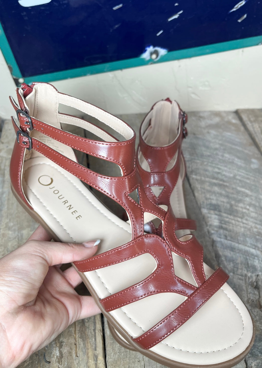 Brown Genneva Flat Sandals
