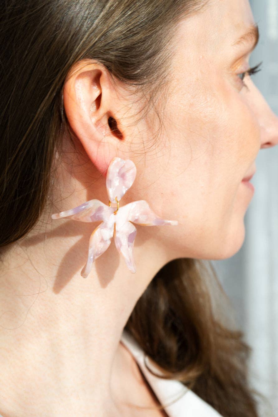 Jewelry | Earrings Acrylic Floral Hypoallergenic Post