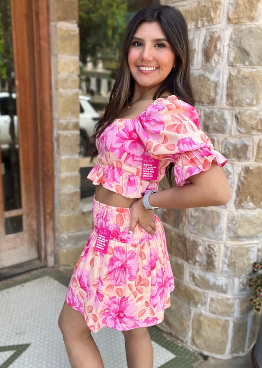 Buddy Love Cropped Top and Mini Skirt Salsa Matazz Set