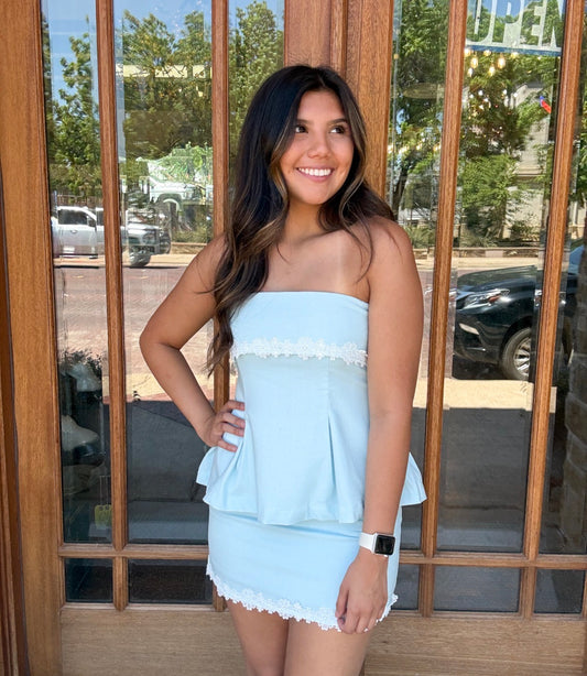 Set - Halter Lace Trim