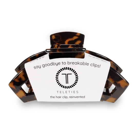 Teleties Large Open Hair Clip - Tortoise