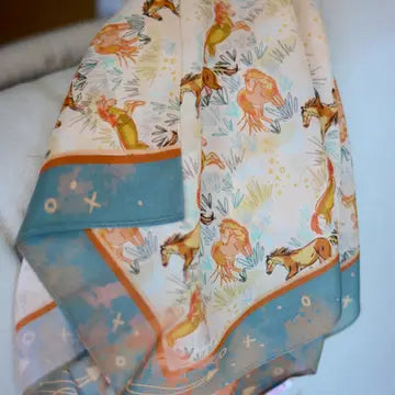 Accessories | Wild Rag Scarf Wild Horses Mustang Meadow Wild Rag Silk Scarf Shortie