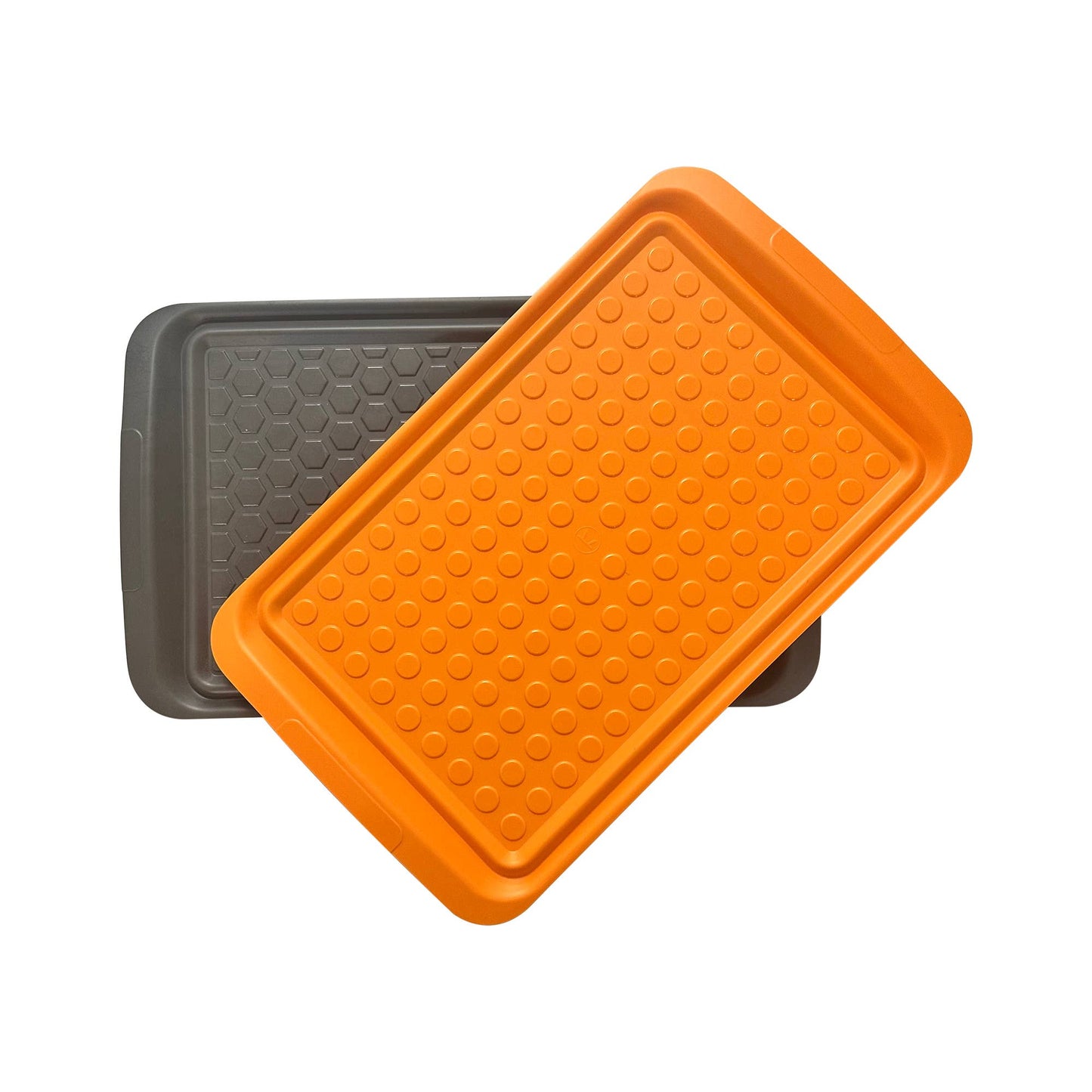 Home and Garden | Outset Large Prep Trays, Set 2, Orange, Black,17.2” x 10.5“