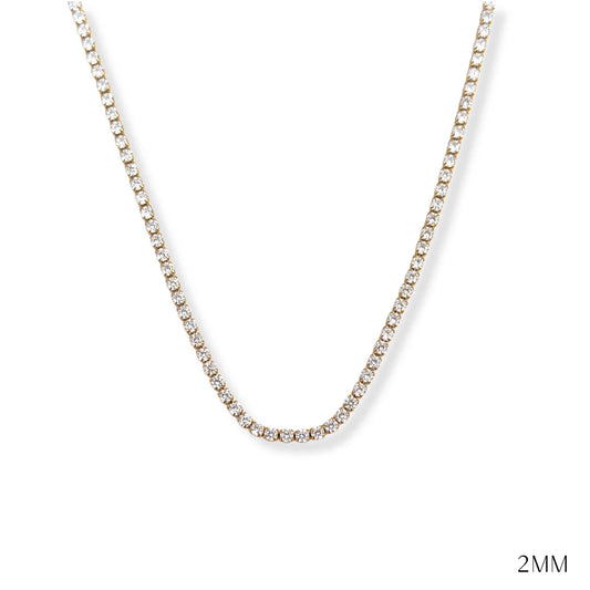 Jewelry | Necklace Tennis Waterproof 2mm