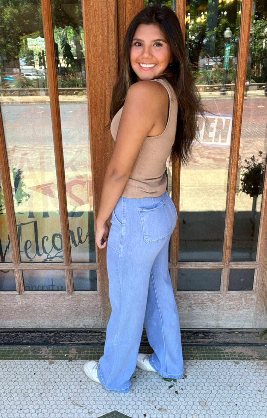 Bottoms | KanCan Jeans Light High Rise Wide Leg