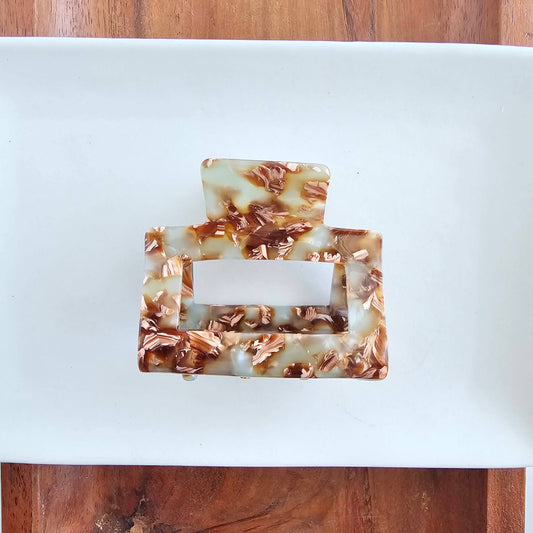 Hair Accessories | Clip Claw Seafoam & Rust