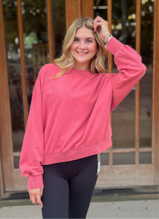 Tops | Sweatshirt Pink Washed