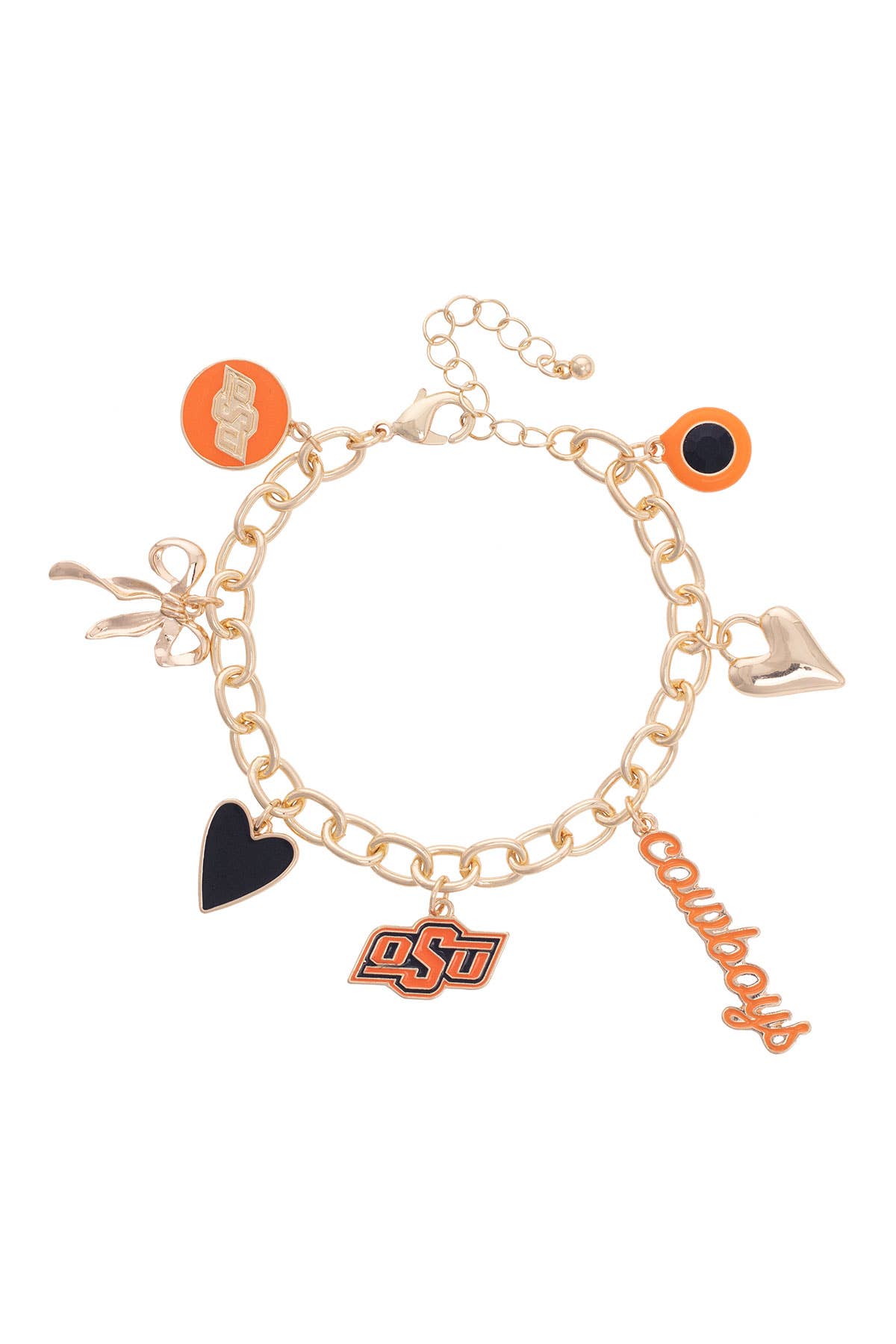 Bracelet - Oklahoma State Cowboys Enamel Icons Charm