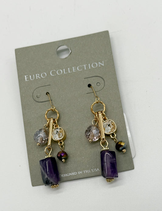Jewelry | Earrings Purple Elegence