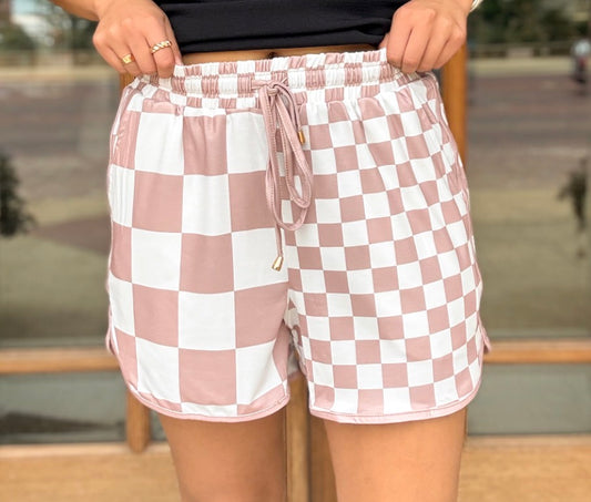 Shorts - Lounge Checkered Drawstring