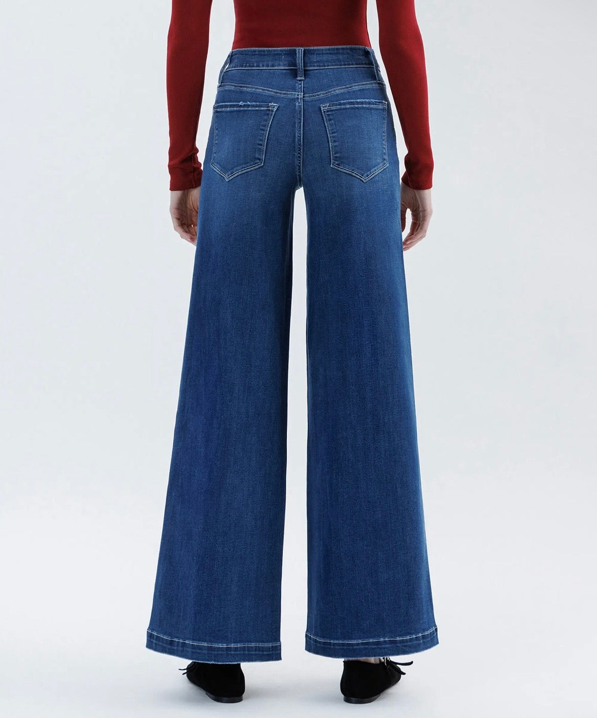Jeans - Vervet Mid Rise Wide Leg Palazzo