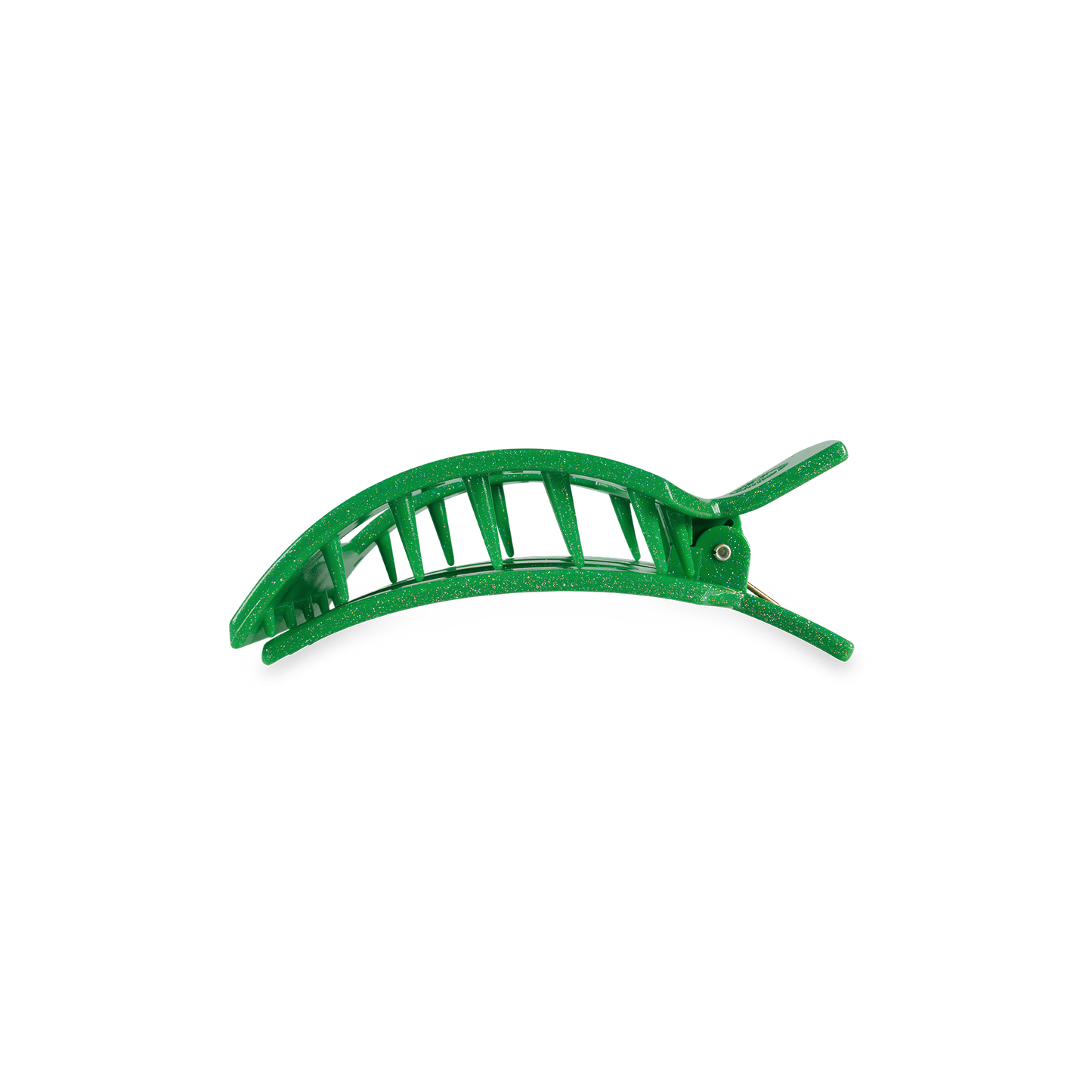 Square Flat Hair Clip | Small | Shamrock Shimmer