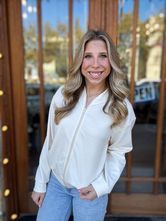 Textured Bomber Jacket