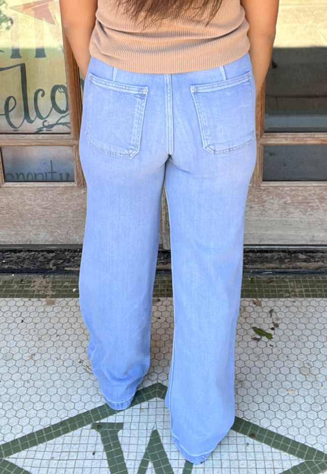 Bottoms | KanCan Jeans Light High Rise Wide Leg