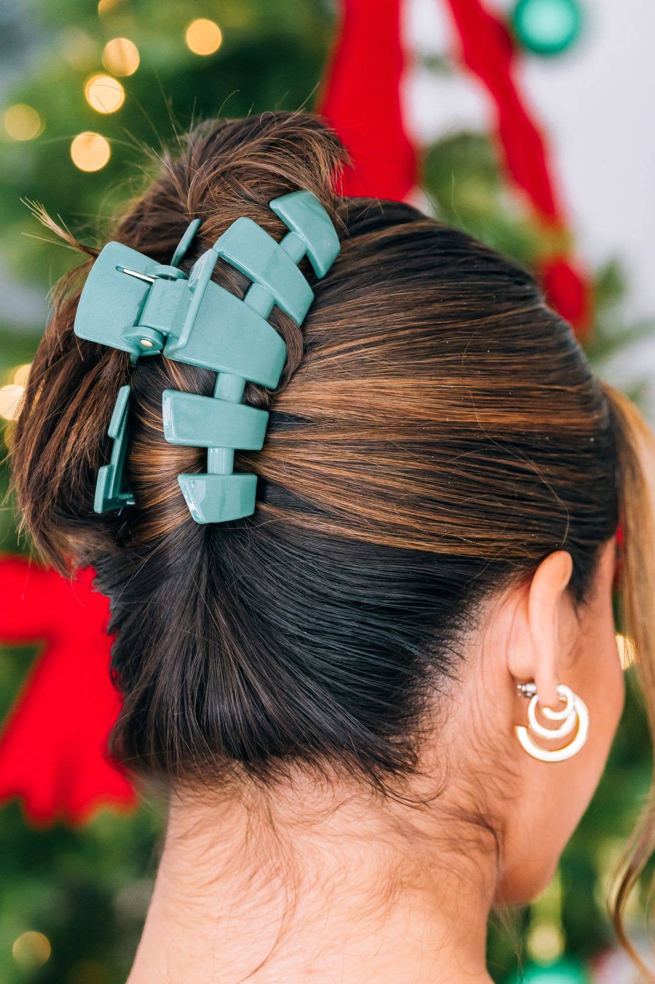 Teleties | Classic Large Mistletoe Hair Clip