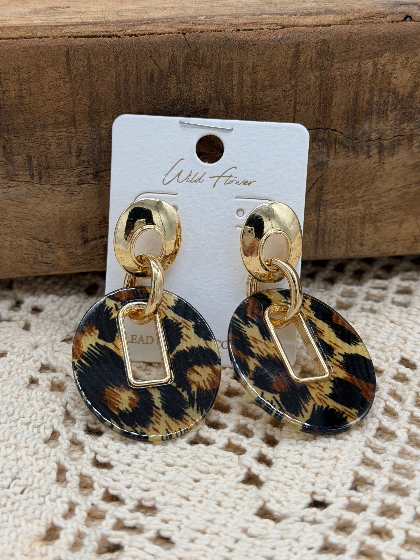 Jewelry | Earrings Celluloid Acetate Oval Link Drop