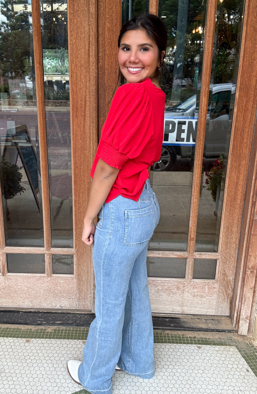 Bottoms | Flying Monkey Jeans 90's Vintage Front Patch Pocket Flare