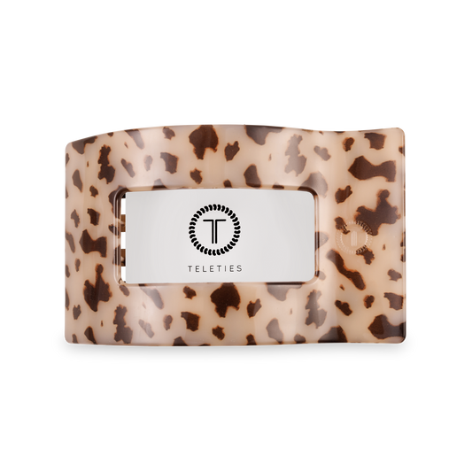 Teleties Hair Clip - Flat Rectangle Medium Blonde Tortoise