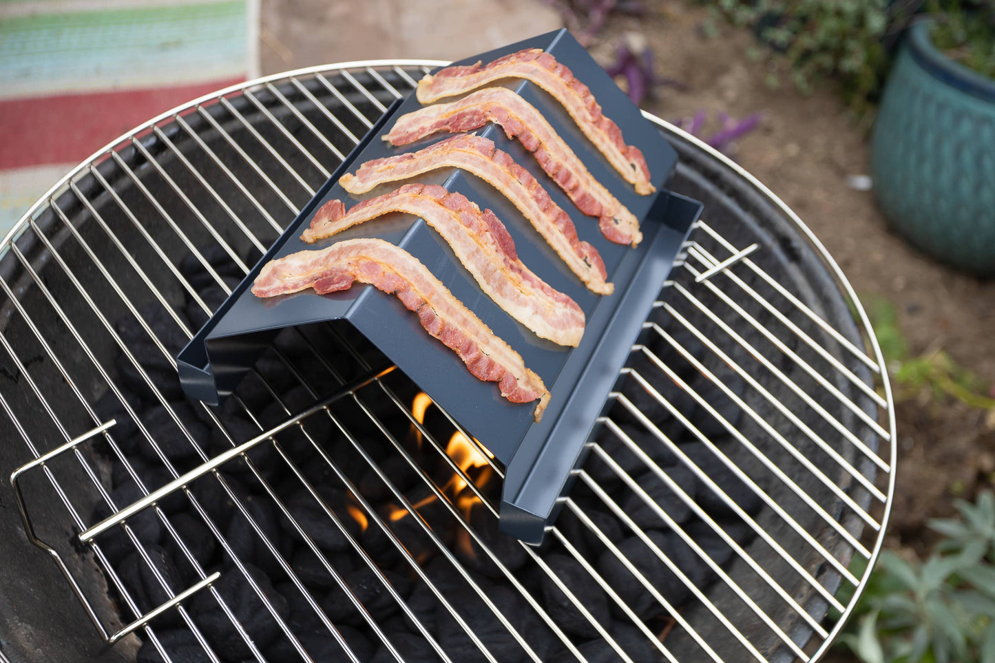 Home and Garden | Outset Bacon Grill Rack Nonstick, 8.5” X 10” x 5”