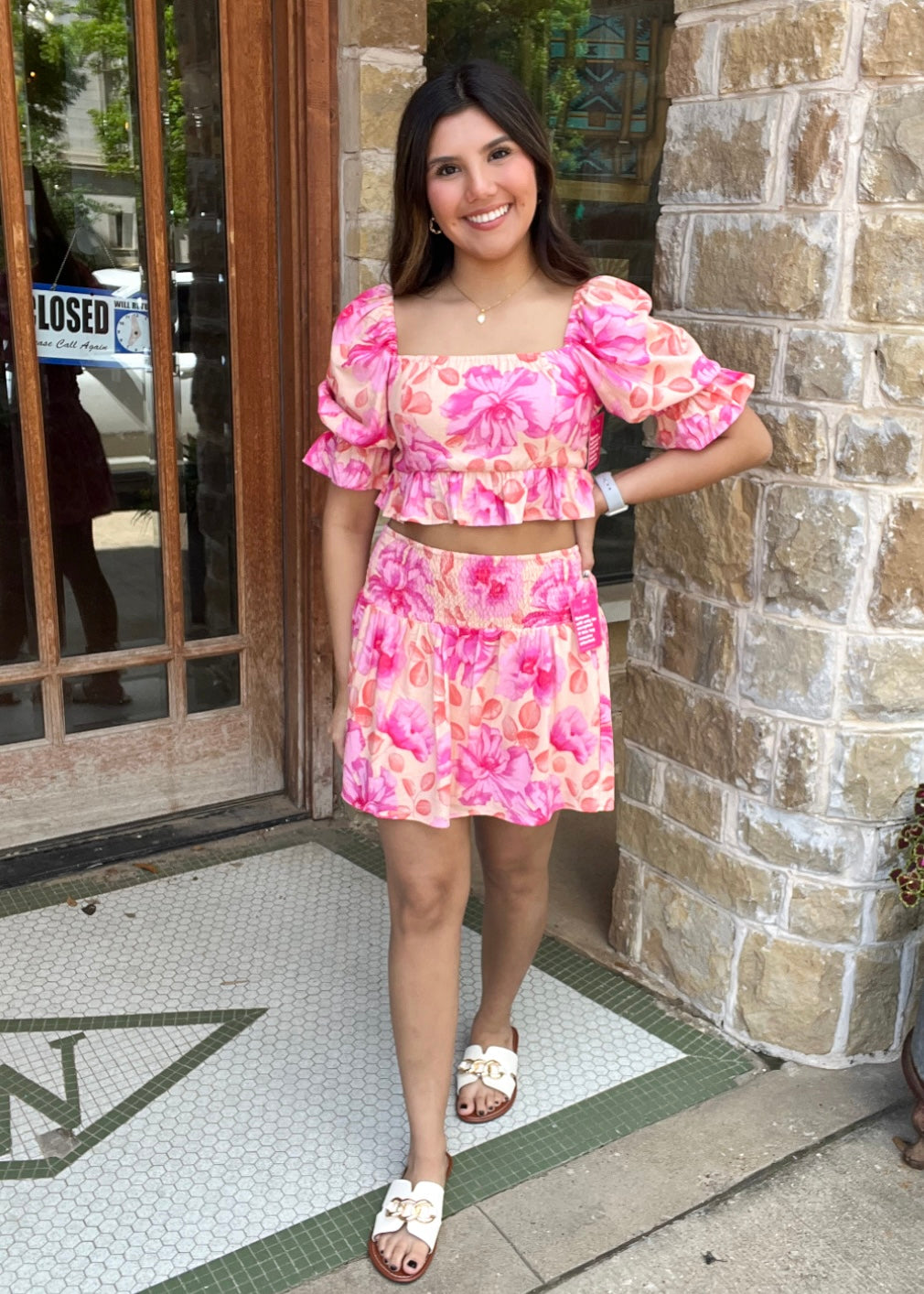 Buddy Love Cropped Top and Mini Skirt Salsa Matazz Set