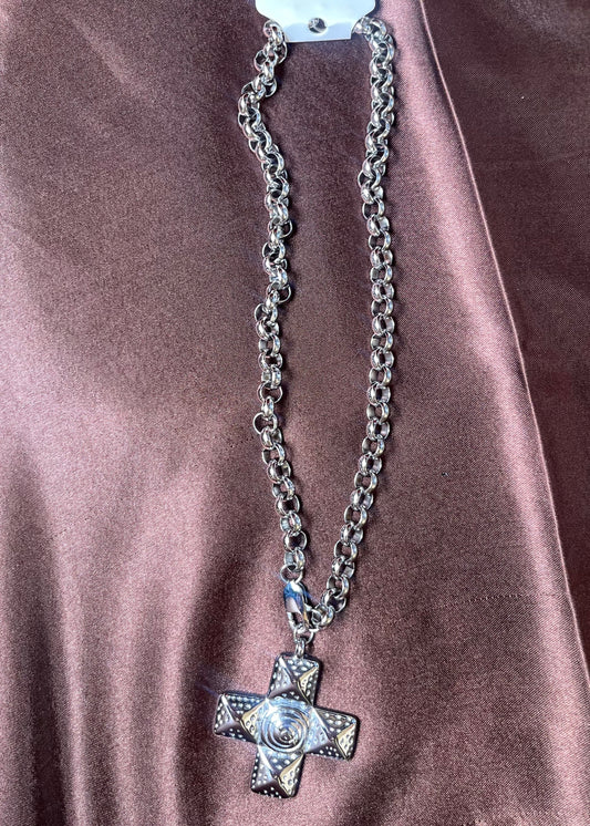Jewelry | Necklace Chunky Cross Pendant Necklace