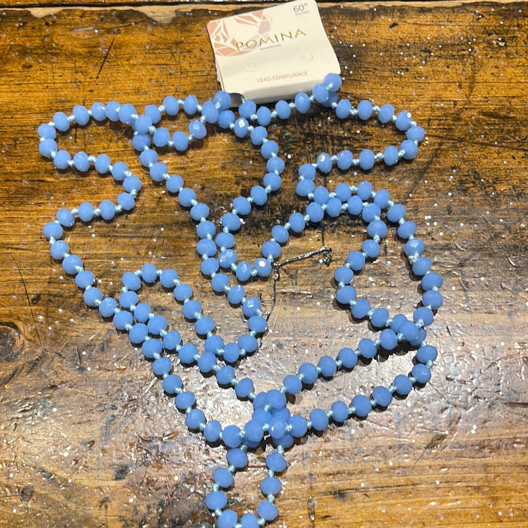 Necklace | Baby Blue Beaded Necklace