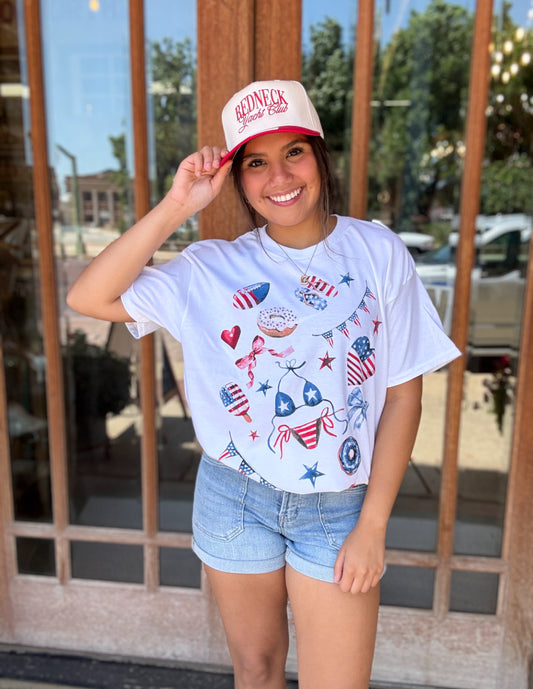 Tops | Tee White Party In The USA