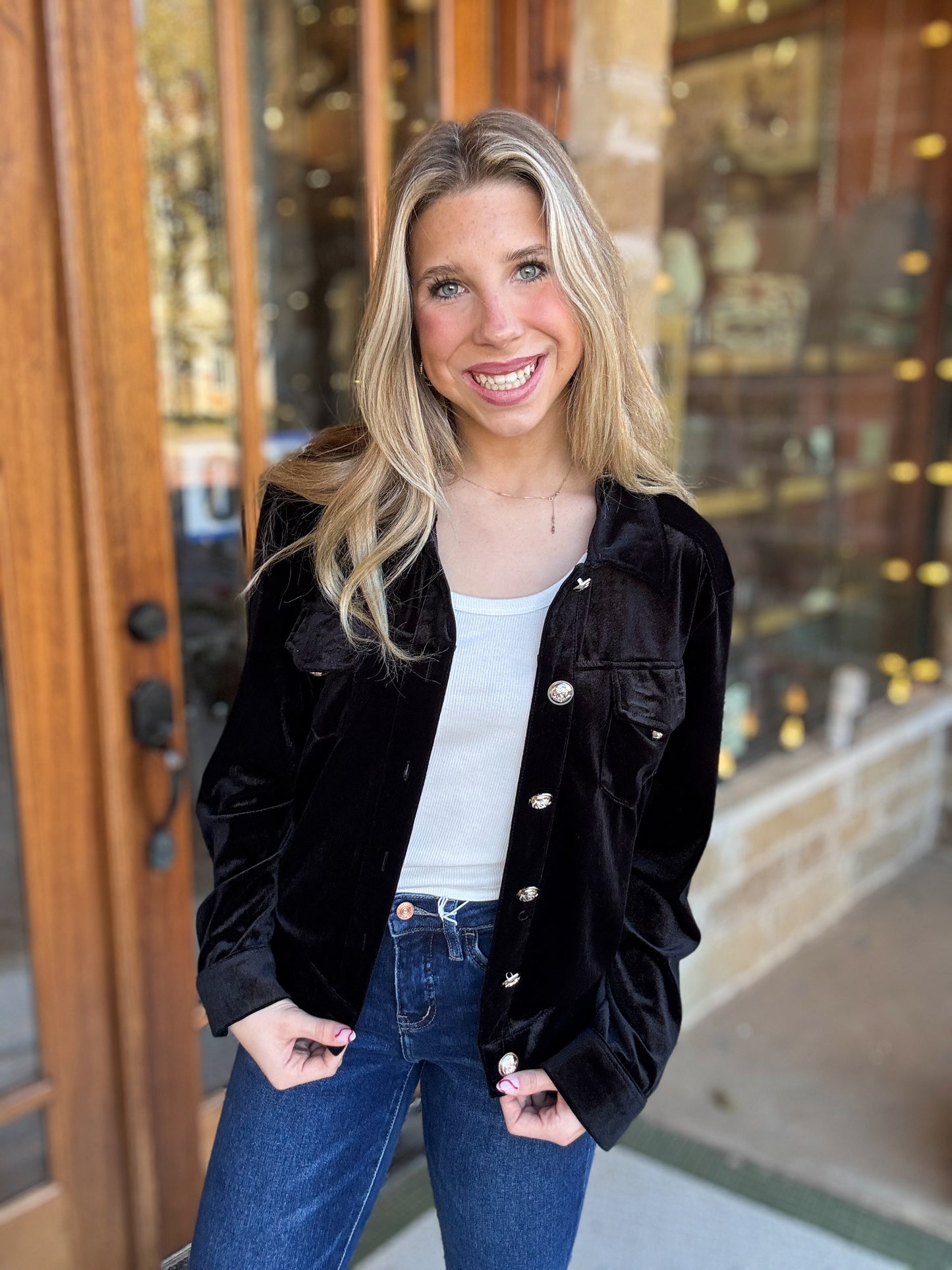 Blazer Velvet Embellished