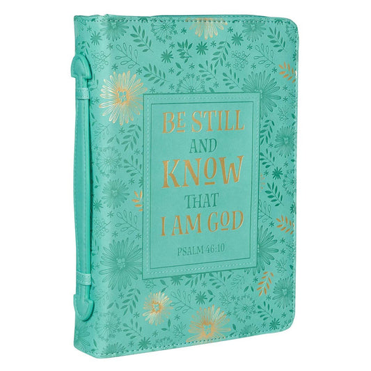 Bible Cover Fashion Turquoise Be Still & Know Psalm 46:10